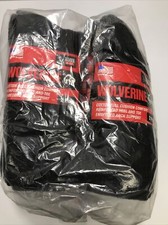 Wolverine Cotton Comfort Work Boot Socks, Large, Black, 12 pair - FREE SHIPPING 