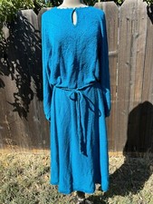 Vintage 1970  s LD II Volup Turquoise Knit Dress