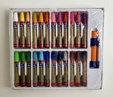 Memory 24 Color Oil Pastels Art Drawing Set w/ Holder Case Sealed Unused