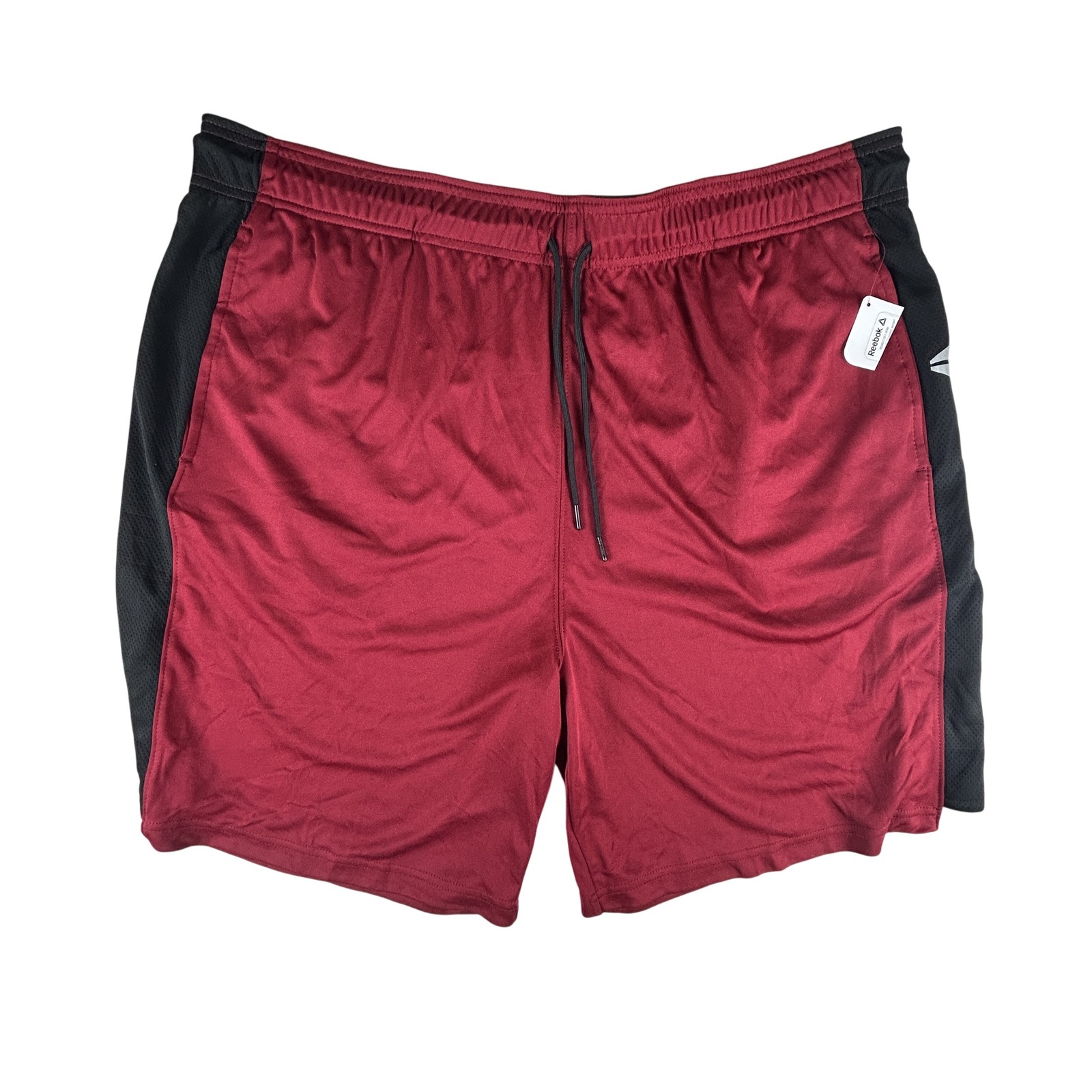 Reebok Shorts Mens 3XL Red Black Slim 9 Inch Athletic Performance Training Logo
