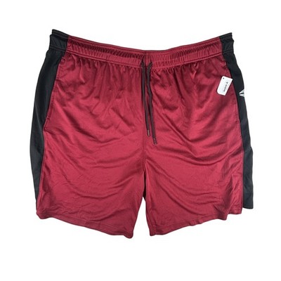 Reebok Shorts Mens 3XL Red Black Slim 9 Inch Athletic Performance Training Logo