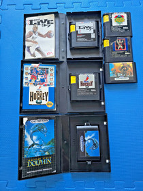 SEGA Genesis Model 1 MK-1601 Console Altered Beast Bundle + 9 Games Sonic NHL