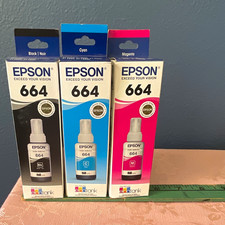 Epson 664 Genuine EcoTank Ink Bottle Set BK/C/M Inkjet T664120