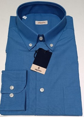 Aramis Hemd Baumwolle hellblau Garn Button Down Gr. 46 Regular Fit