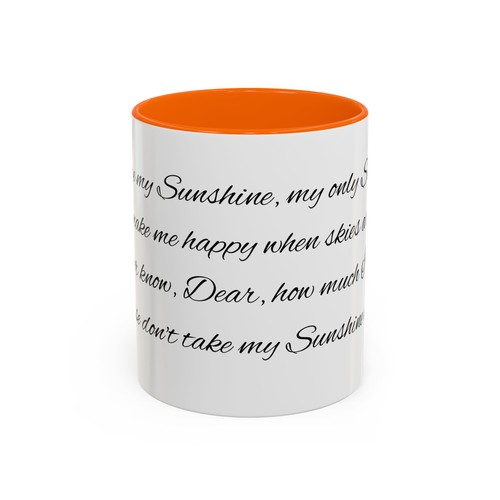 Coffee Mug You Are My Sunshine Song Lyrics Choose Your Color! Beautiful 11oz - Picture 10 of 33
