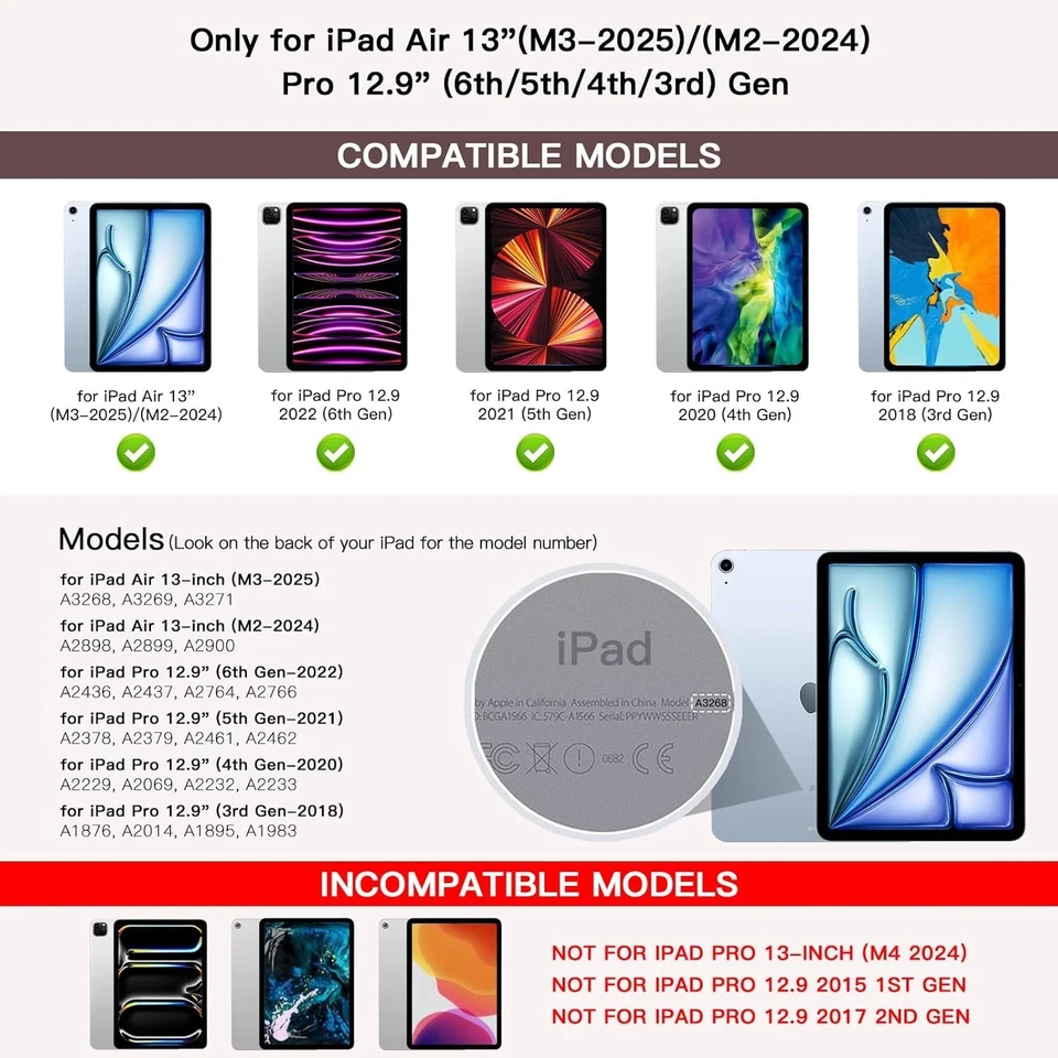 ✨ RAYMCRAFT Magic Keyboard Case for iPad Air 13" & Pro 12.9" - Pink✨ - Image 2 of 4