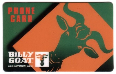 Billy Goat Industries, Inc. GEBRAUCHTE Telefonkarte