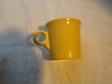 FIESTA WARE  Homer Laughlin O ring Mugs  YELLOW - PRISTINE FREE S & H