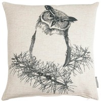 Sandner Uhu KissenhüLle Dekokissen Couchkissen Sofakissen 45X45 Cm Grau