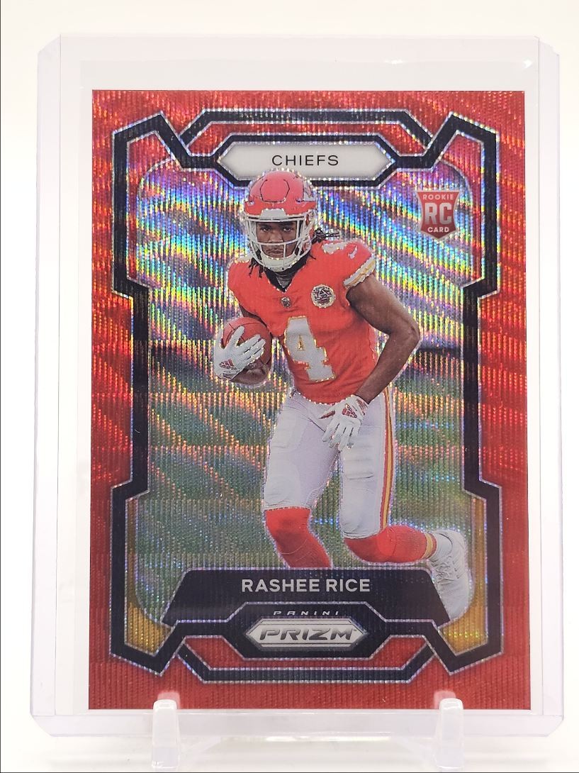 RASHEE RICE 2023 PANINI PRIZM ROOKIE RED WAVE CHIEFS #350 RC /149 Q0004