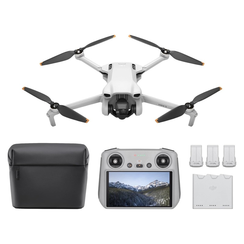 DJI Mini 3 Fly More Combo (DJI RC included) Drone, Small 4K Mini Drone with Came