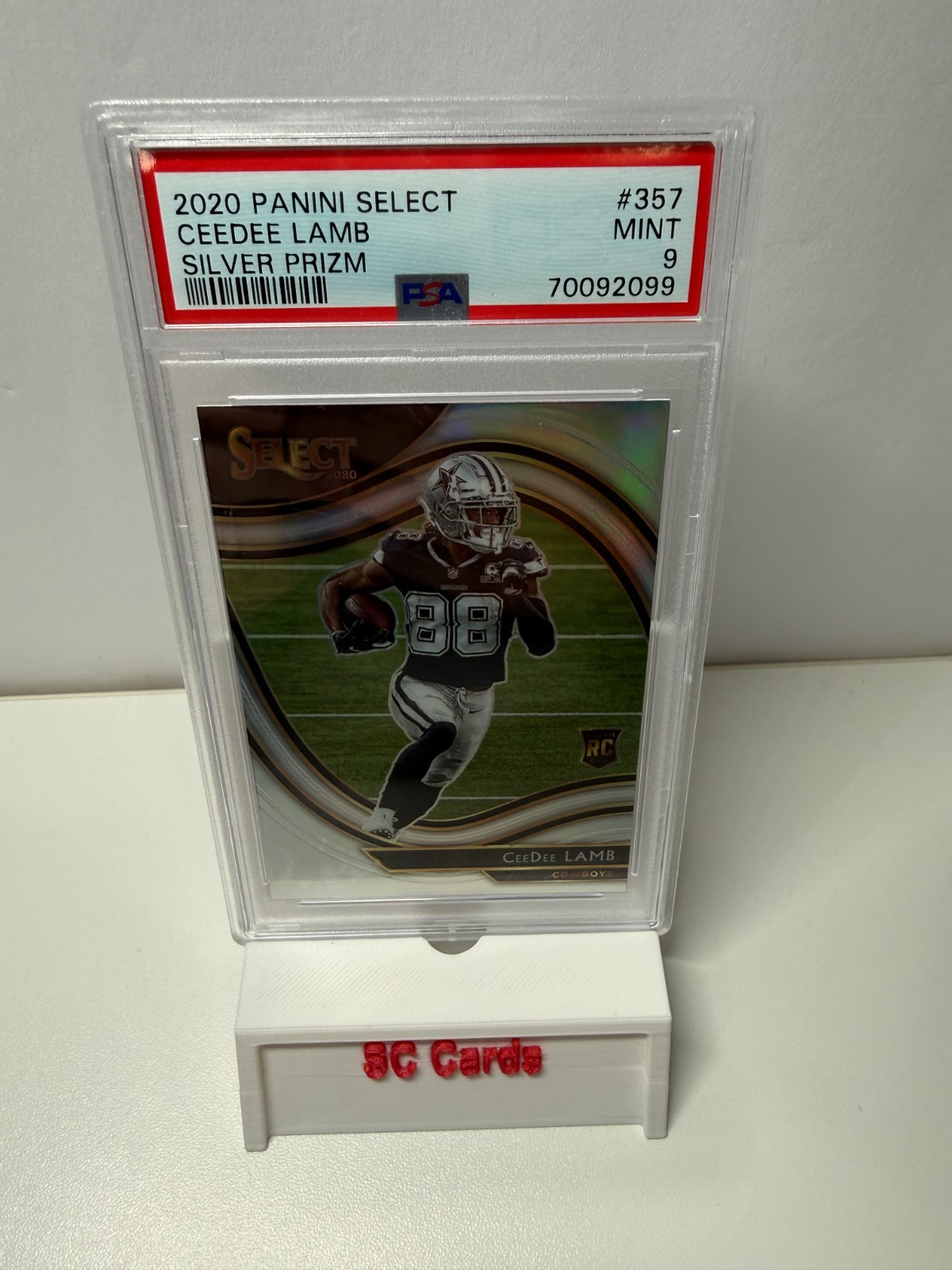 CeeDee Lamb 2020 Panini Select Field Level Silver RC #357 PSA 9 GEM MT