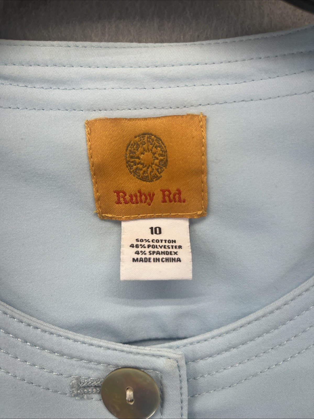 Ruby Rd Light Blue Button Up Lightweight 3/4 Slee… - image 4