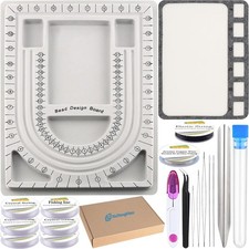 Jewelry Organizer Tray with Soft Mat for DIY Bead Projects