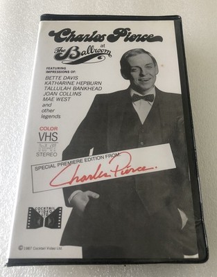 CHARLES PIERCE AT THE BALLROOM - Acclaimed Female Impersonator 1987 VHS!!!