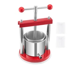 Fruit Wine Press Manual Press for Wine Making 0.44 Gal/1.65L Stainless Steel