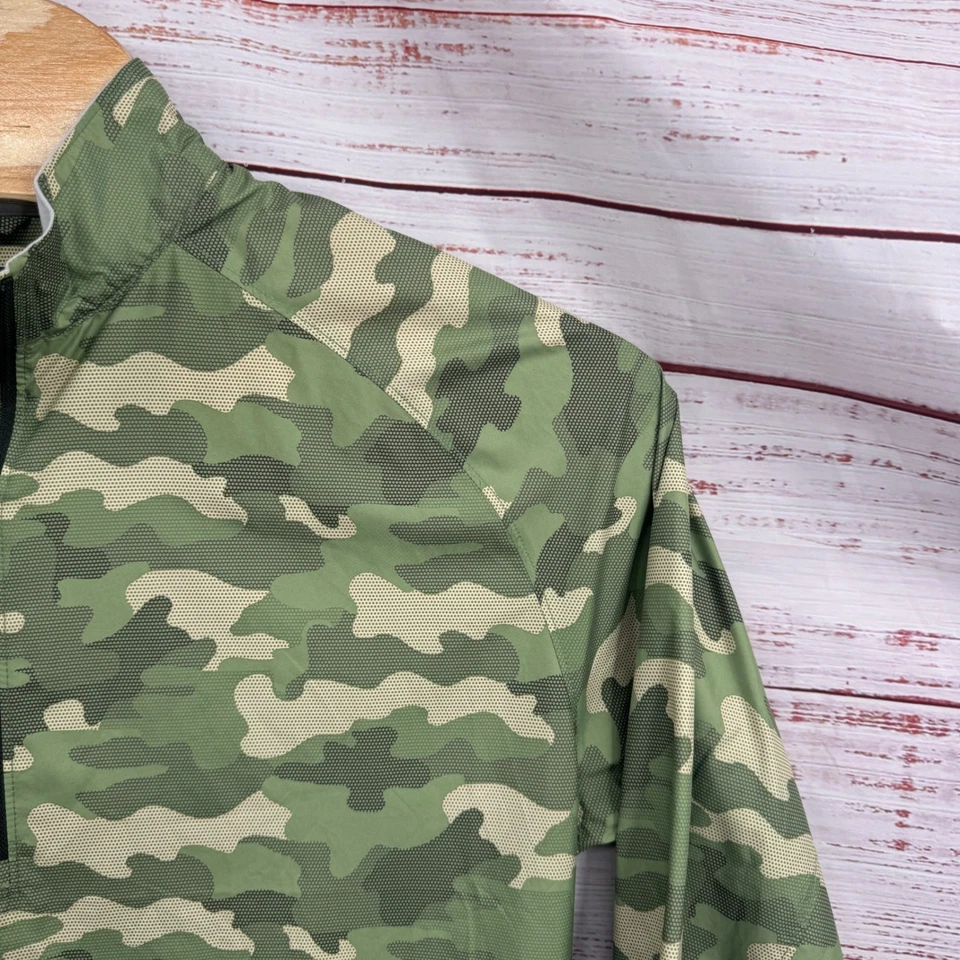 Chaqueta cortavientos Peter Millar camuflada talla mediana cuarto cremallera ligera Foto 3 de 4