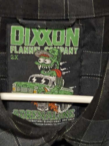 Dixxon Flannel Co Herren 2XL Adrenalin grau grün kariert Flanell XXL XXLARGE - Bild 2 von 3