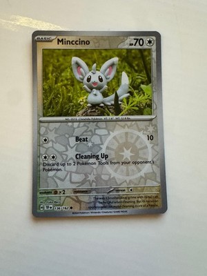 Minccino 136/162 Reverse Holo  Temporal Forces Pokemon Near Mint
