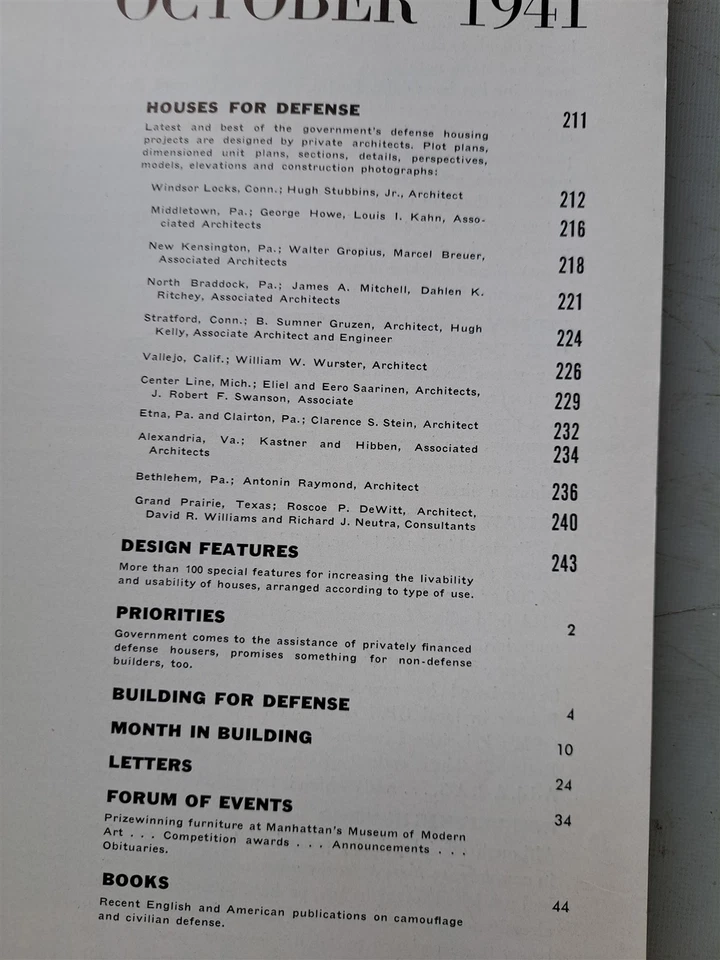 The Architectural Forum Magazine October 1941 Issue - Low-Cost Houses - Image 2 of 4