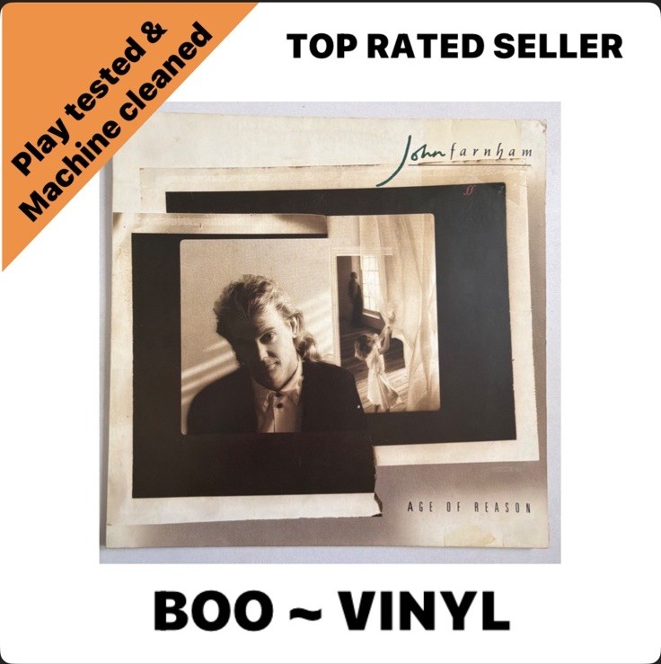 John Farnham Age of reason Lp Vinyl Record 1988 EX / VG+