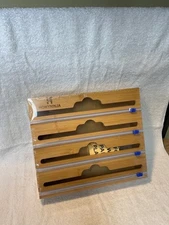 HOMYNINJA Bamboo 4in1 Wrap Dispenser Foil Cling Wrap Organizer New