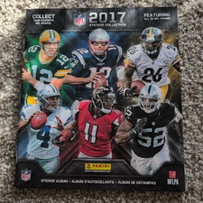 2017 PANINI NFL FOOTBALL STICKER COLLECTION STICKER ALBUM + 15% Complete