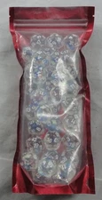 Sirius Dice Set of 35 Promo d20 "Blue Inclusion" Twenty -Sided Dice