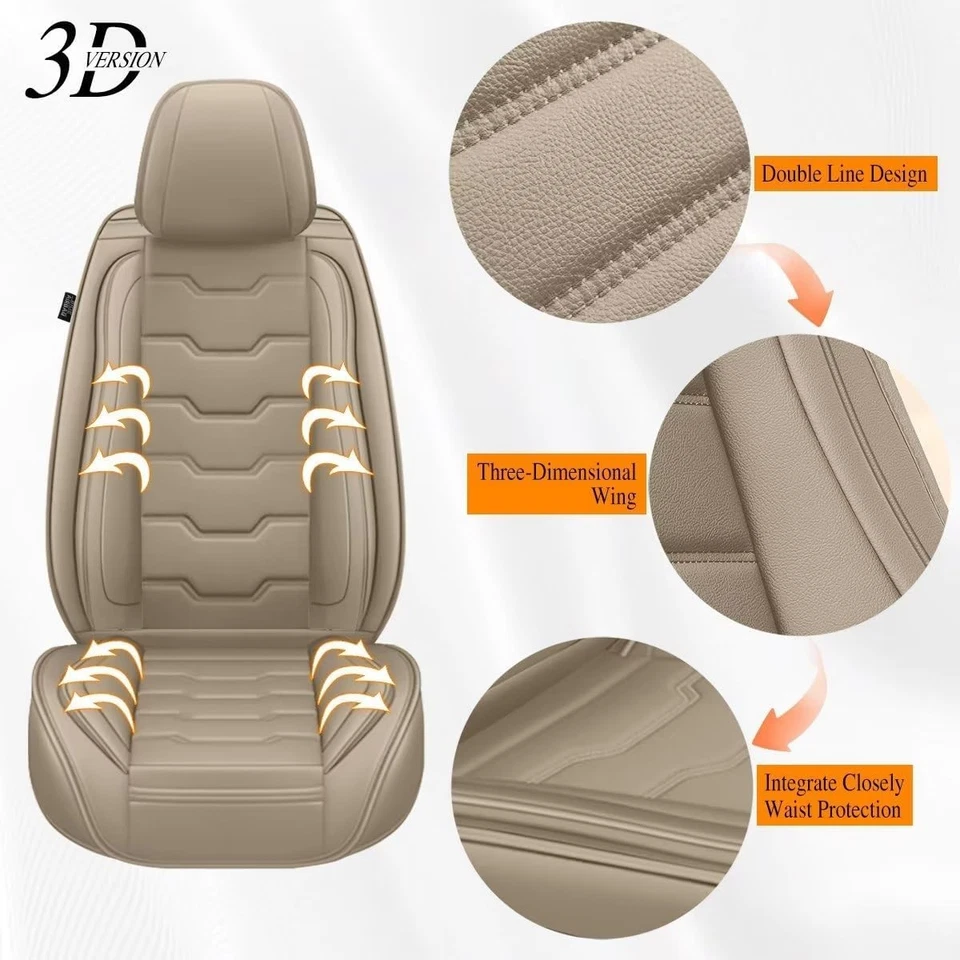 Car For Buick Envision 2016-2025 Front Row 2-Seat Covers Front Protector Pad Foto 4 de 4