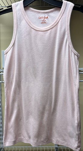 Cat & Jack hellrosa geripptes Racerback-Tanktop Mädchen Größe Large 10-12 neu - Bild 1 von 10
