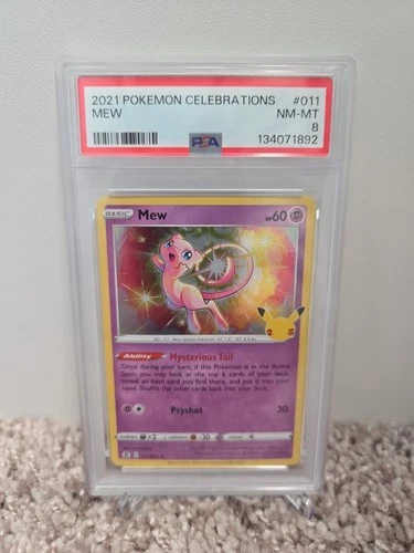 PSA 8 Mew 011/025 Celebrations Holo