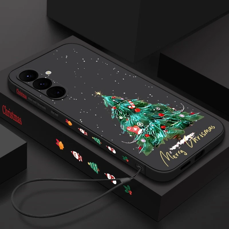 Case For Samsung Galaxy S25 Edge S24 FE S23 S22 Ultra Christmas Tree Santa Cover - Image 2 of 4