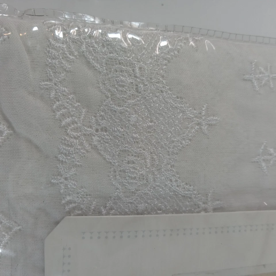 Новый просто потертый шик 2 оконные панели 60 «x 84» вышитый 100% хлопок - Изображение 3 из 4