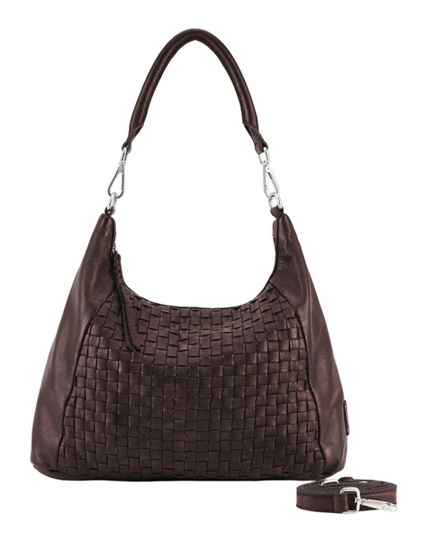 FREDsBRUDER Calm Weave Collection Hobo Bag Schultertasche Dark Chocolate Neu-image