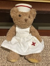 Vintage Nurse Teddy Bear 10 Plush Stuffed Animal