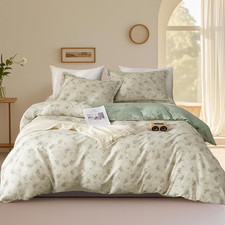 Boho Floral Twin XL Duvet Cover Set with Zipper, 68"x90" Chic Bedding