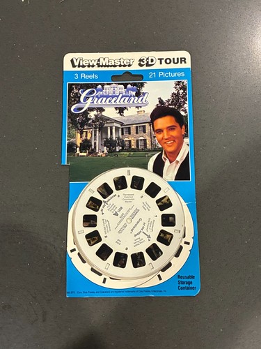 Vintage 1995 ViewMaster3D Elvis Presley's Graceland Tour 3 Rollen 21 Bilder