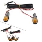Motorcycle Turn Signal Indicator Blinker 12V Yellow Lamp Side Marker Lights Mini