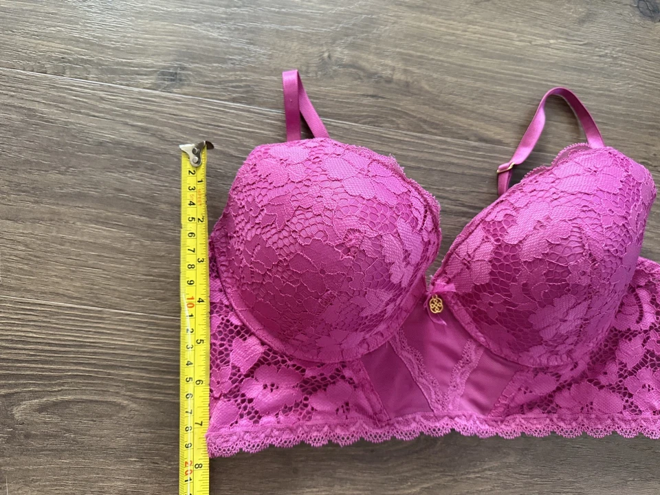 Sexy sujetador push up de encaje rosa sexy para mujer Daisy Fuentes talla 36C Foto 4 de 4