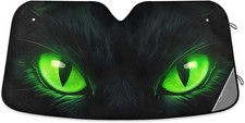 Green Eyes Car Windshield Sun Shade Foldable Sun Shield Sha Size: 53x23.5 Inch