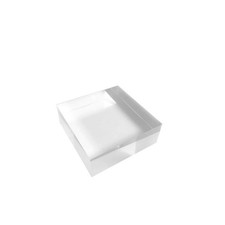 Clear Polished Acrylic Cube Display Stand - Square Block Acrylic Jewelry Show...