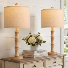 20.5" Table Lamps For Living Room Bedroom Farmhouse Style Set Of 2 Clearance