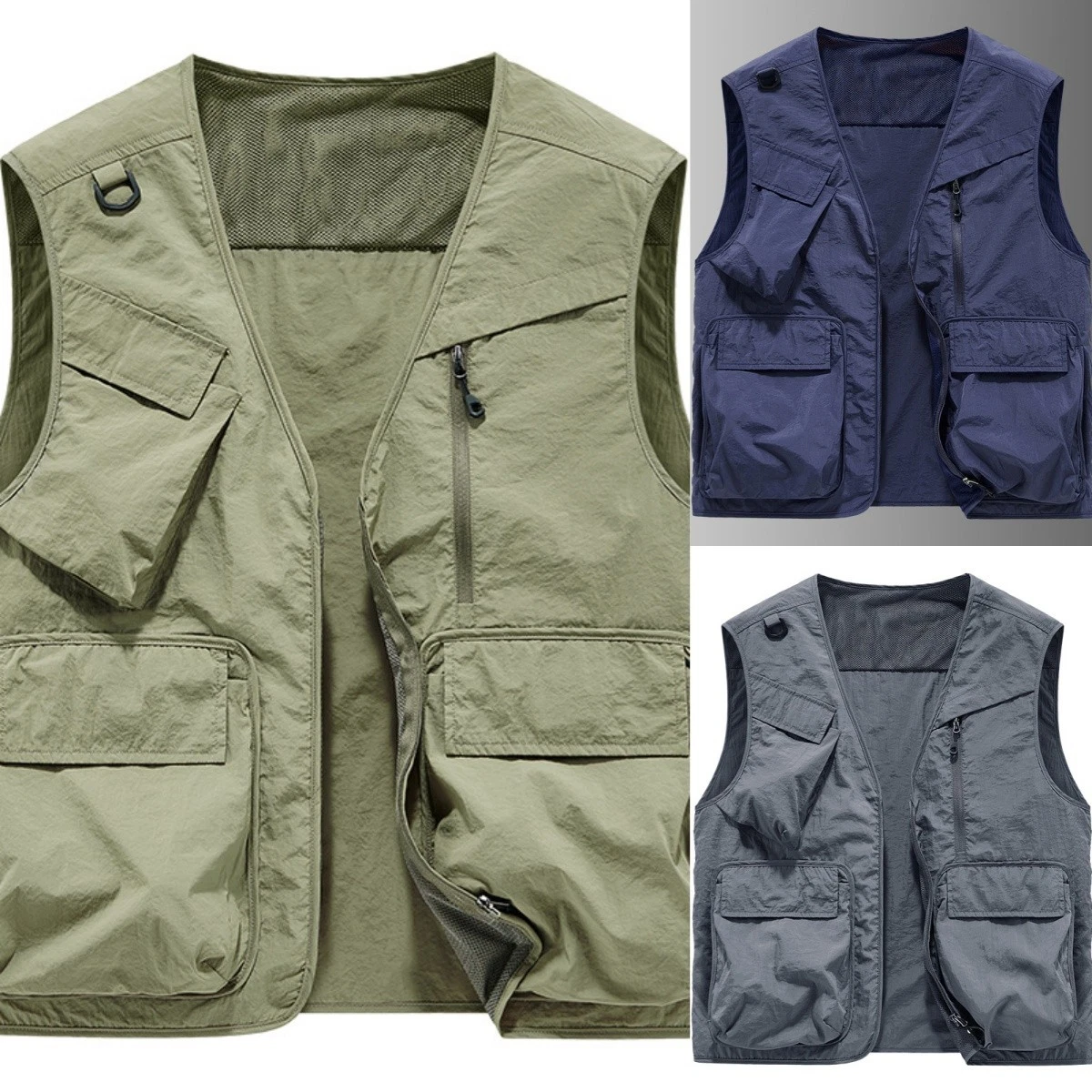 Men Workwear Vest Multi Pockets Outdoor Casual Vest Workwear Casual Gilet
Opens in a new window or t