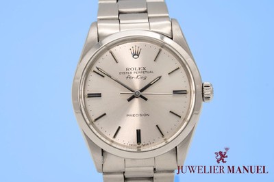 Rolex Air King 5500 Stainless Steel Automatic 34mm Papers