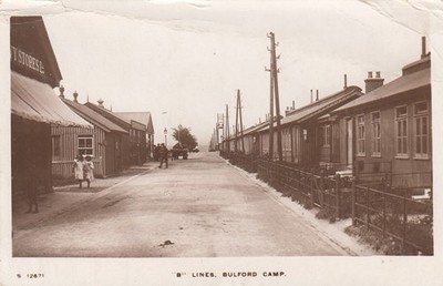 GB Vintage Ansichtskarte, ''B'' Linien, Bulford Camp Wiltshire, Echtfoto 1916