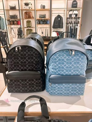 NWT Coach MEN's Taylor Backpack In Signature Denim CDC49/CDF23 | eBay