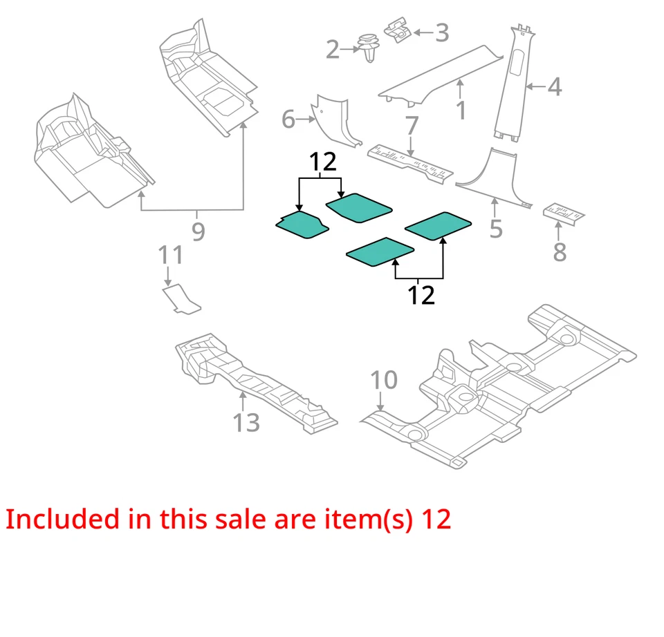 KIT ALFOMBRILLA CHRYSLER 6EK48HL1AA NUEVO OEM 6EK48HL1AA Foto 2 de 3