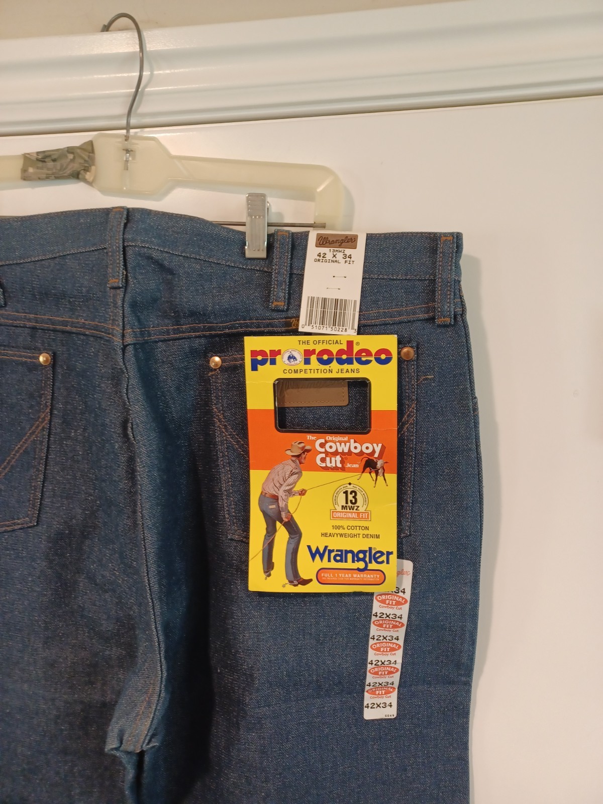 VTG  Wrangler Mens Jeans 42x34 Cowboy Cut Pro Rodeo Competition Original Fit NWT image 3