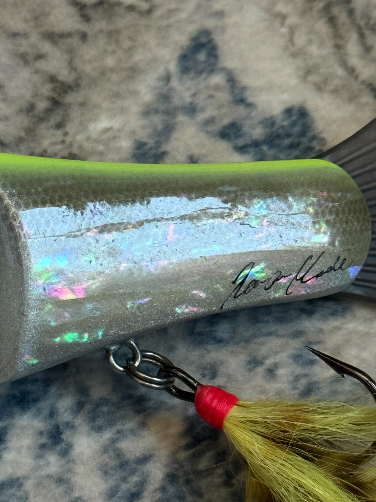 Roman Made Negotiator Original Swimbait Abalone Pattern Bass Swimbait - Image 4