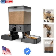 Stainless Steel Automatic Cat Feeder - Ideal for 2 Cats with Portion Control